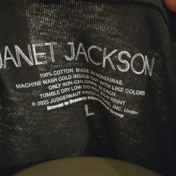Janet Jackson Las Vegas Black T-Shirt Size Large - Picture 2 of 4